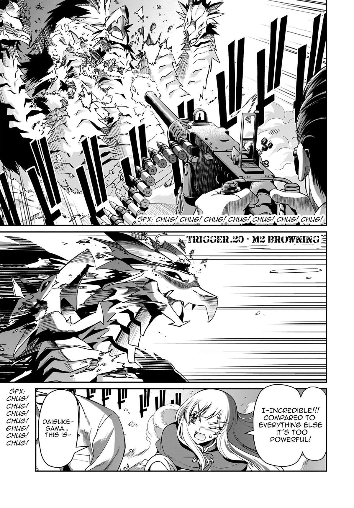 The gunner’s life of a middle-aged man summoned to another world and armed with a rifle: an airsoft addicted salaryman returns to the alternative world after work Chapter 20 - Page 1