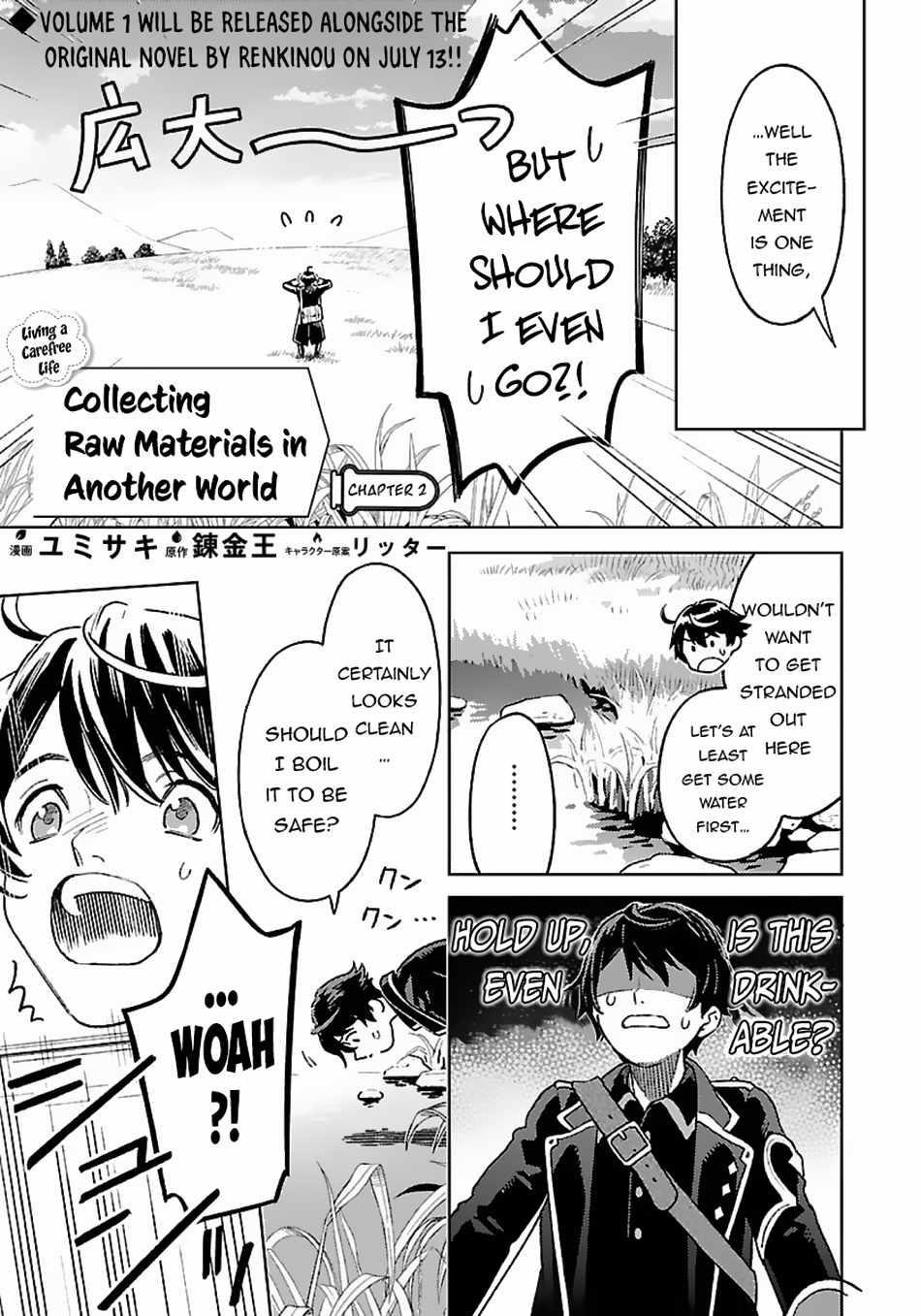 Living a Carefree Life Collecting Raw Materials in Another World Chapter 2 - Page 1