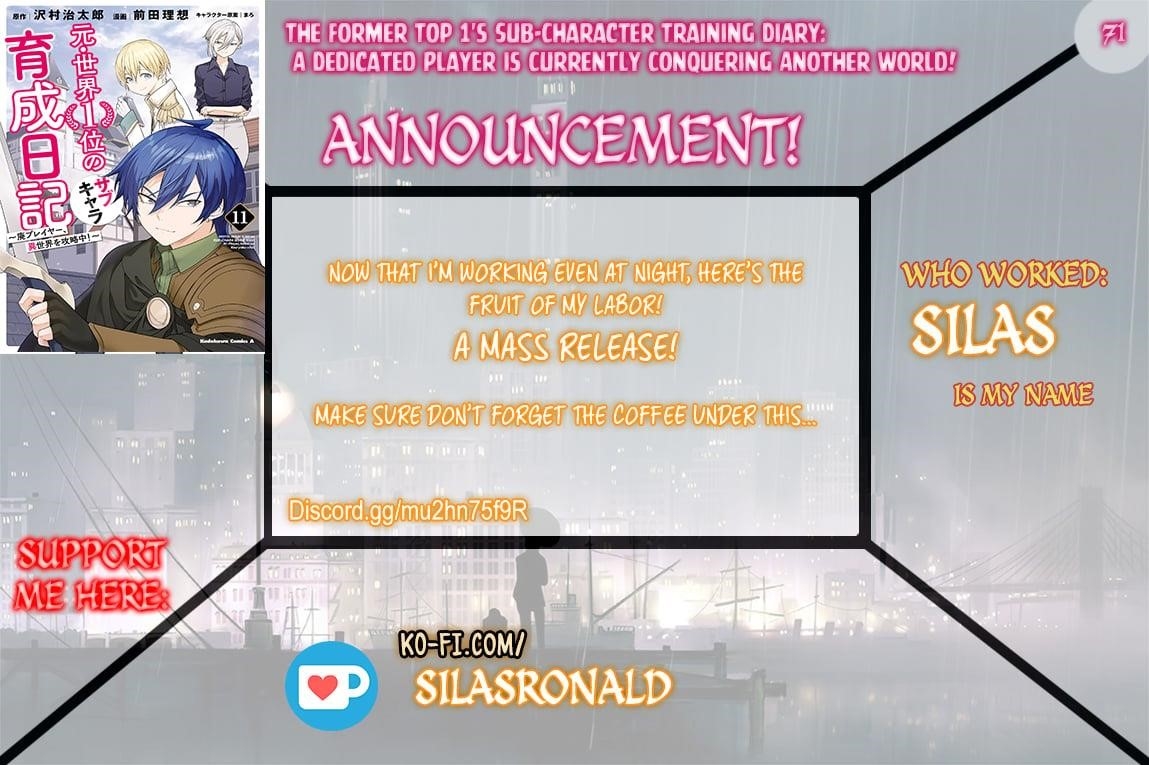 The Former Top 1’s Sub-Character Training Diary ~A Dedicated Player Is Currently Conquering Another World!~ Chapter 71 - Page 1